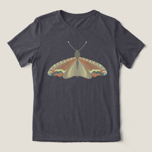 Bemalte Motte Tri-Blend Shirt (Design Vorderseite)