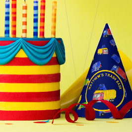 Bemalte Müllwagen Jungen Müll Bash Party Partyhütchen