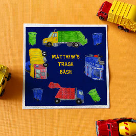 Bemalte Müllwagen Jungen Müll Bash Party Serviette