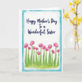Bemalte Muttertag Schwester Karte (Gelbe Blume)