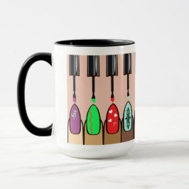 Bemalte Nägel Tasse