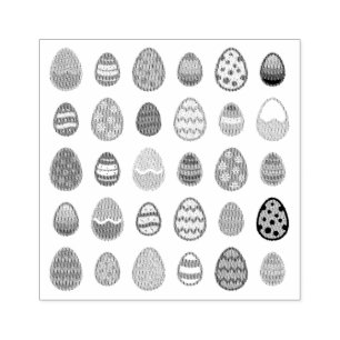 Bemalte Ostereier Gummistempel