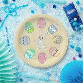 Bemalte Ostereier & Hase Pappteller (Party)
