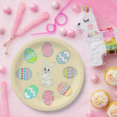Bemalte Ostereier & Hase Pappteller (Party)