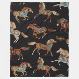 Bemalte Ponys Flanelldecke Fleecedecke