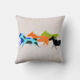 Bemalte Ponys Kissen