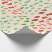 Bemalte Punkte Erdtöne Geschenkpapier (Ecke)