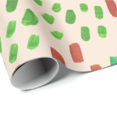 Bemalte Punkte Erdtöne Geschenkpapier (Rolleneckpunkt)
