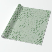 Bemalte Punkte Salbei Geschenkpapier (Ungerollt)