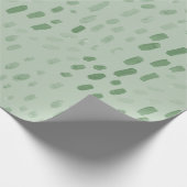 Bemalte Punkte Salbei Geschenkpapier (Ecke)