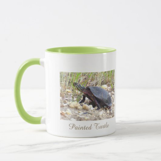 Bemalte Schildkröte Foto Tasse (Links)