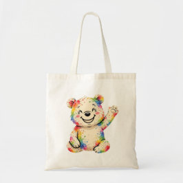 bemalte Teddybär-Tragetasche Tragetasche