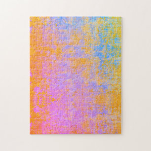 bemalte Textur in Sonnenuntergangsfarben Puzzle