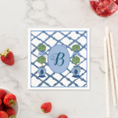 Bemalte Topiary Chinoiserie Ingwertöpfe Krug  Serviette (Beispiel)