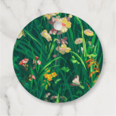 bemalte Wildblume Hochzeit Geschenkanhänger (Rückseite)