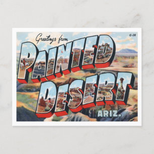 Bemalte Wüste, Arizona Vintage Große Buchstaben Postkarte