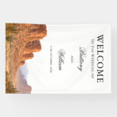 Bemalte Wüstenlandschaft Willkommen Hochzeit  Banner (Horizontal)