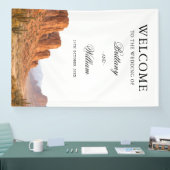 Bemalte Wüstenlandschaft Willkommen Hochzeit  Banner (Messe)
