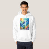 Bemalter Delfin Hoodie (Vorne ganz)