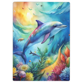 Bemalter Delfin Klemmbrett (Rückseite)