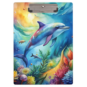 Bemalter Delfin Klemmbrett