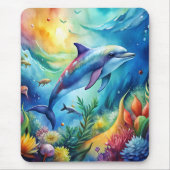 Bemalter Delfin Mousepad (Vorne)
