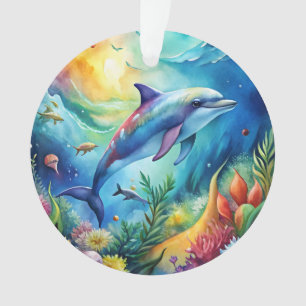 Bemalter Delfin Ornament