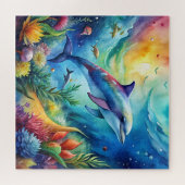 Bemalter Delfin Puzzle (Horizontal)