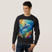Bemalter Delfin Sweatshirt (Vorne ganz)