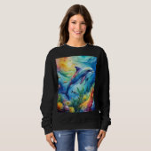 Bemalter Delfin Sweatshirt (Vorne ganz)