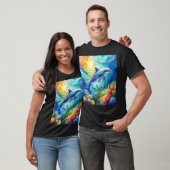 Bemalter Delfin T-Shirt (Unisex)