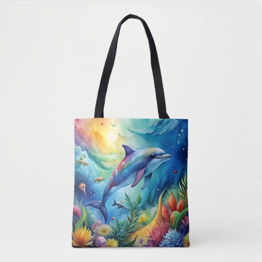 Bemalter Delfin Tasche (Vorderseite)