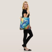 Bemalter Delfin Tasche (Am Model)