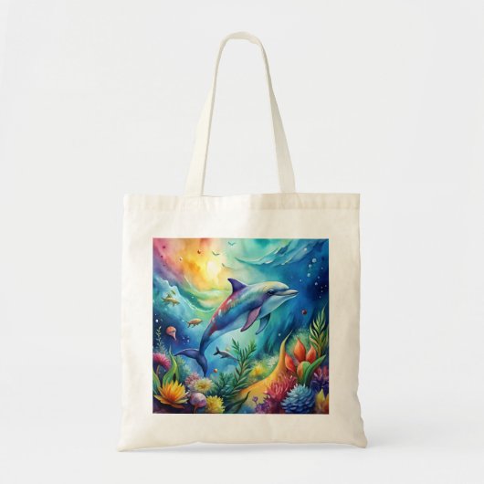 Bemalter Delfin Tragetasche (Vorne)