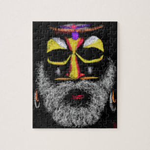 Bemalter Gesichtsmann - Zeichnungskunstsammlung Puzzle
