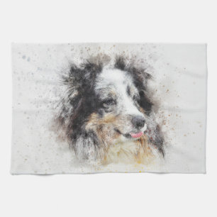 Bemalter Hundedruck Geschirrtuch