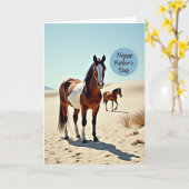 Bemalter Pony Vatertagskarte Karte (Gelbe Blume)