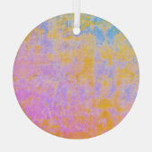 Bemalter Sonnenuntergang Ornament Aus Glas (Rückseite)