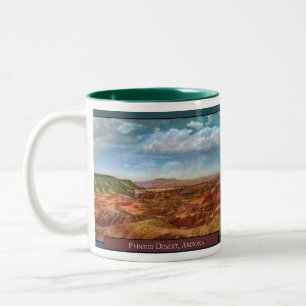 Bemalter Wüsten-Kaffeebecher Zweifarbige Tasse