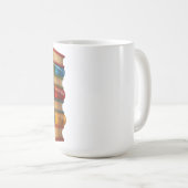 Bemaltes Buch - 3D-Stapel farbenfroher Harzromane Kaffeetasse (VorderseiteRechts)