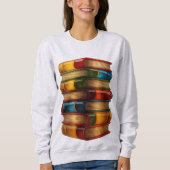 Bemaltes Buch - 3D-Stapel farbenfroher Harzromane Sweatshirt (Vorderseite)