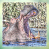 bemaltes Hippo Fensteraufkleber (Blatt 3)