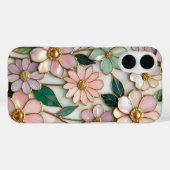 Bemaltes iPhone-Gehäuse mit Blumenmuster in Rosa P Case-Mate iPhone Hülle (Rückseite (Horizontal))
