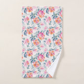 Bemaltes Rosenmuster Badhandtuch Set (Handtuch)