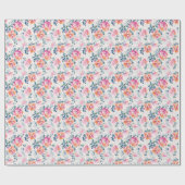 Bemaltes Rosenmuster Geschenkpapier (Flach)
