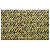 bemaltes Sonnenblumenmuster schwarz Stoff (Fat Quarter (45,7 x 55,9 cm))