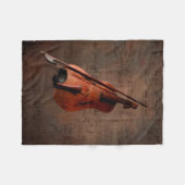 Bemaltes Vintage-Violine Fleecedecke (Vorderseite (Horizontal))