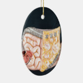 Bemannen Sie das Halten des Modells der Keramikornament (Rechts)