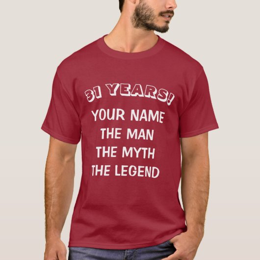 Bemannen Sie Mythos- Legende lustiges 31. T-Shirt (Vorderseite)