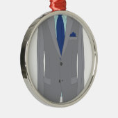 Bemannt Anzug Silbernes Ornament (Rechts)